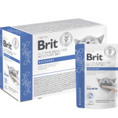 Мокра храна за котки Brit Grain & Gluten-Free VD Cat Pouch fillets in Gravy Recovery за възстановяване след операция или тежко заболяване, когато апетитът на котката е намален